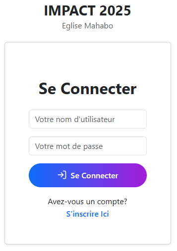 IMPACT 2025 Login Screen